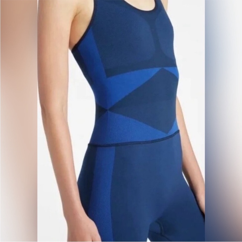 Tory Burch Sport Blue Seamless Unitard Jumpsuit XS - Picture 2 of 10